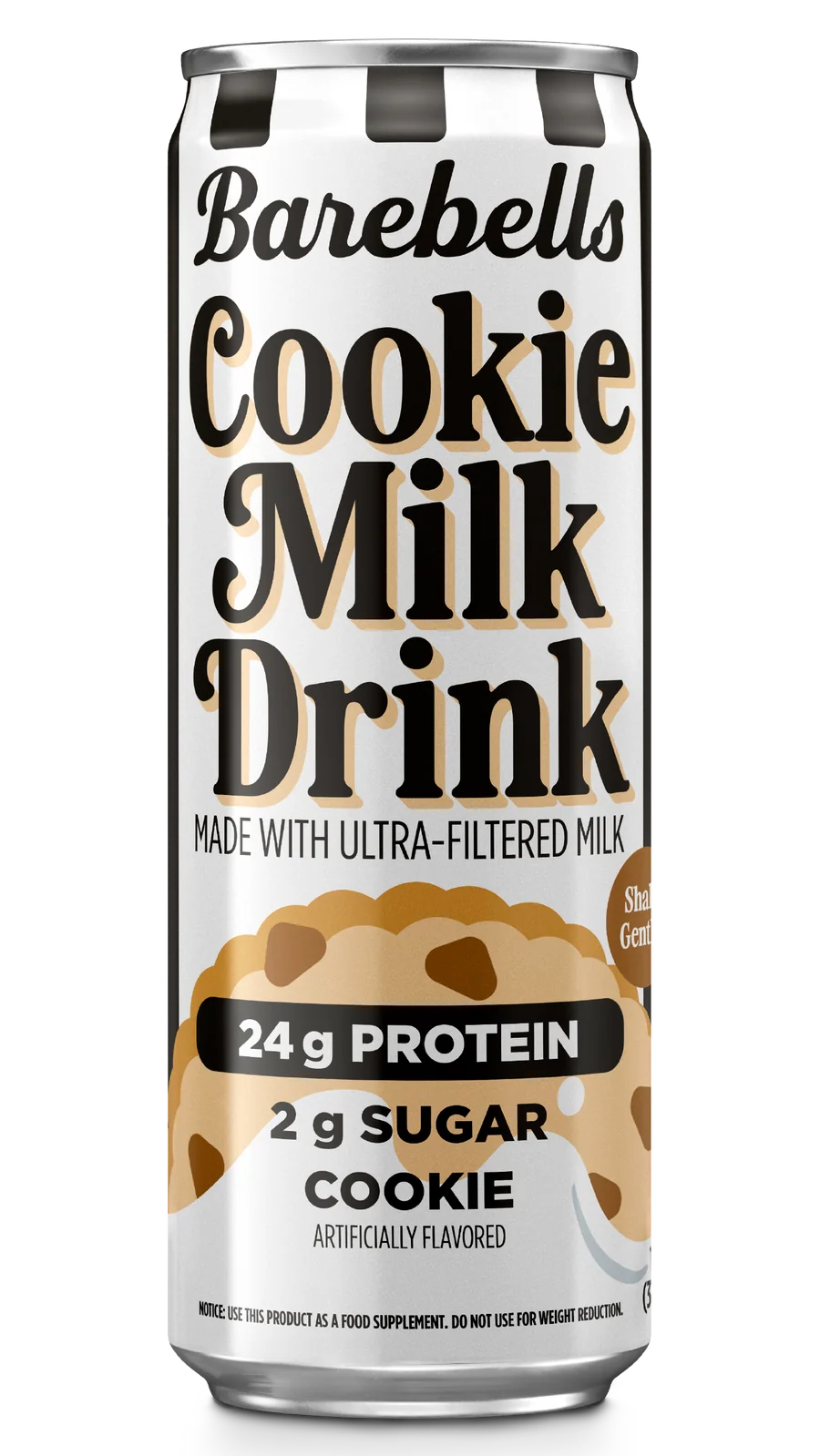 Cookie milk drink on an iced coffee background